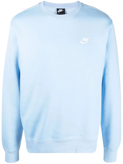 Shop Nike Sportswear Club Fleece Sweatshirt In Blue