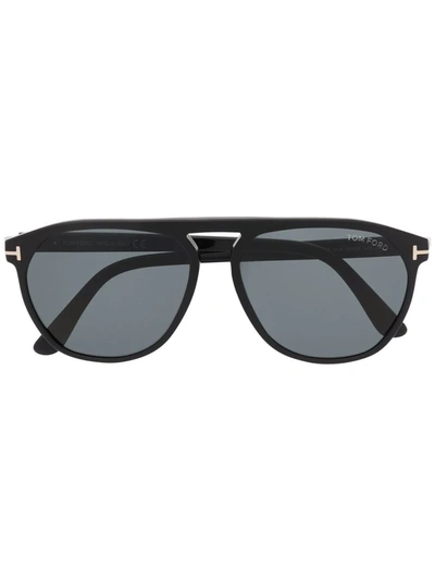 Shop Tom Ford Pilot-frame Sunglasses In Black