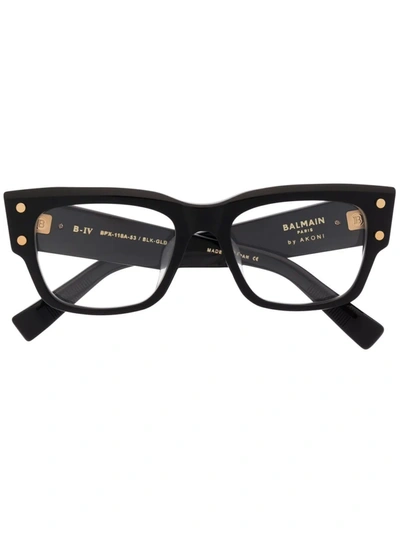 Shop Balmain Eyewear Cat-eye Thick Frame Glasses In Black
