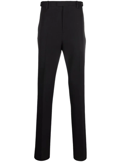 Shop Bottega Veneta Triangle Detail Tailored Trousers In Black