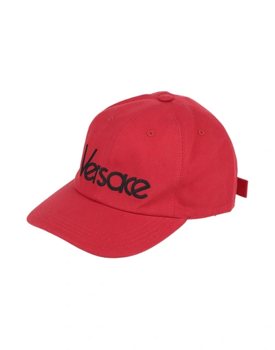 Shop Versace Hats In Red