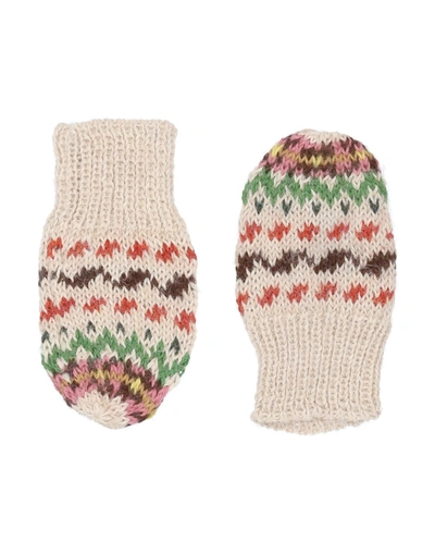 Shop Caramel Newborn Gloves Beige Size 3 Alpaca Wool