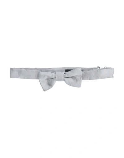 Shop Emporio Armani Bow Ties In Light Grey