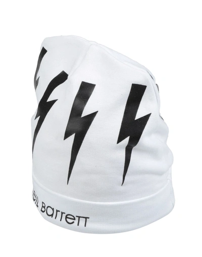Shop Neil Barrett Hats In White