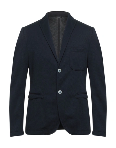 Grey Daniele Alessandrini Suit Jackets In Dark Blue