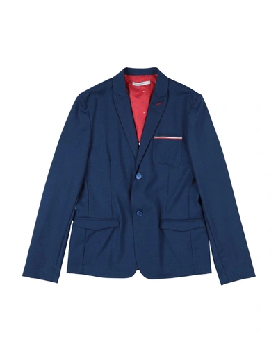 Shop Grey Daniele Alessandrini Suit Jackets In Blue