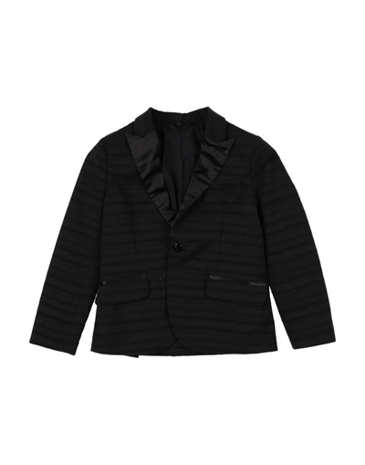 Shop Armani Junior Suit Jackets In Black