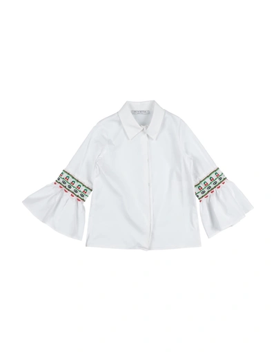 Shop Vivetta Toddler Girl Shirt White Size 4 Cotton, Elastane