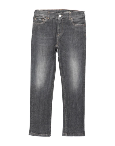 Shop Dolce & Gabbana Toddler Boy Jeans Steel Grey Size 6 Cotton, Elastane