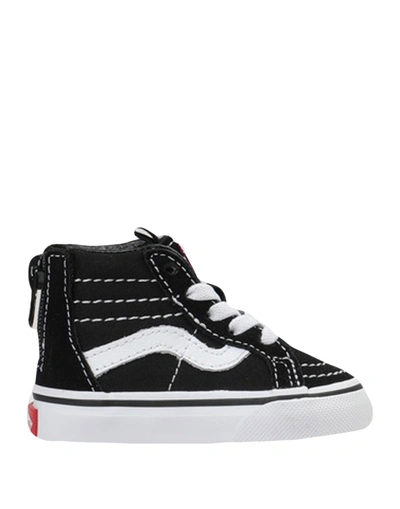 Shop Vans Td Sk8-hi Zip Newborn Sneakers Black Size 2c Soft Leather, Textile Fibers