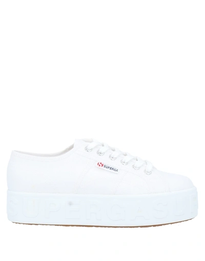 Shop Superga Woman Sneakers White Size 6.5 Textile Fibers