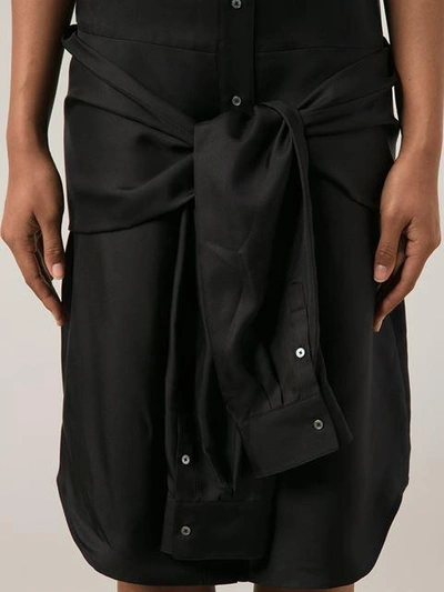 Shop Alexander Wang T Knotted Sleeves Detail Dress