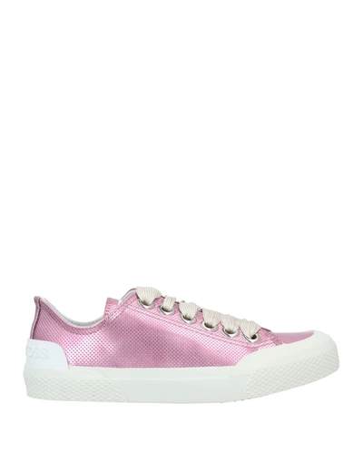 Shop Sergio Rossi Woman Sneakers Pink Size 5.5 Soft Leather