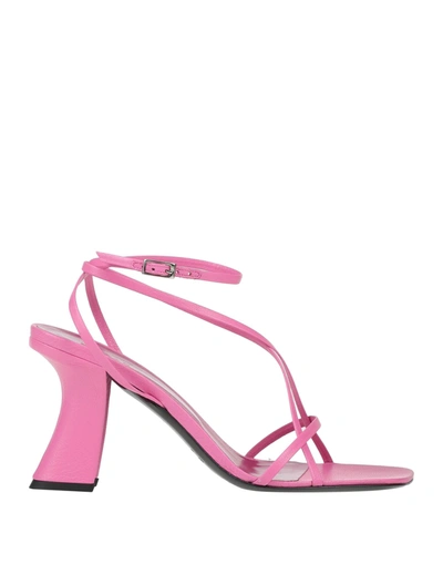 By Far Kersti Strappy Sandals In Fuchsia