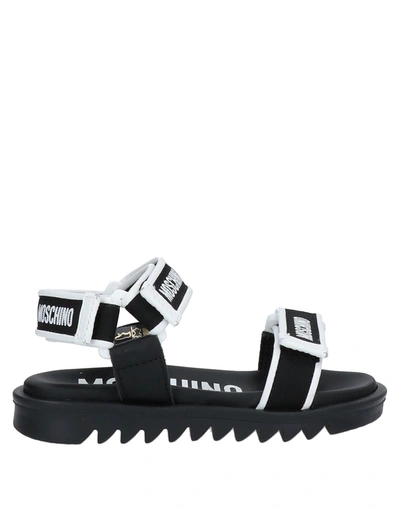 Shop Moschino Teen Sandals In Black