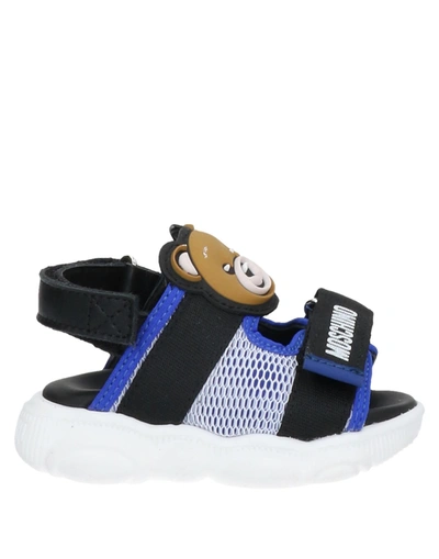 Shop Moschino Baby Sandals In Blue
