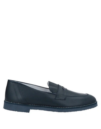 Shop Héros Loafers In Dark Blue