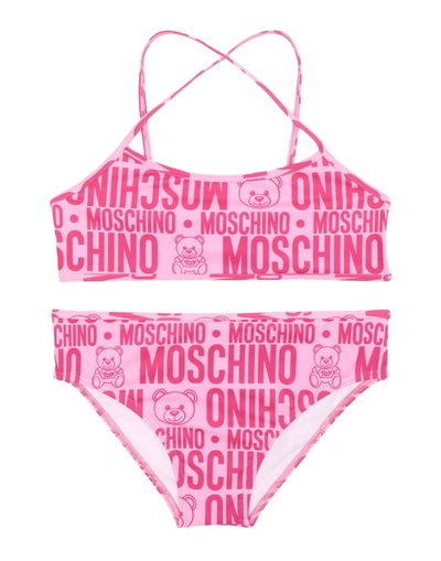 Shop Moschino Teen Bikinis In Pink