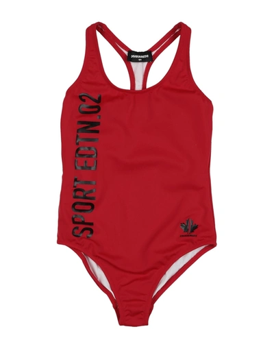 Shop Dsquared2 One-piece Swimsuits In Red