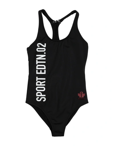 Shop Dsquared2 One-piece Swimsuits In Black