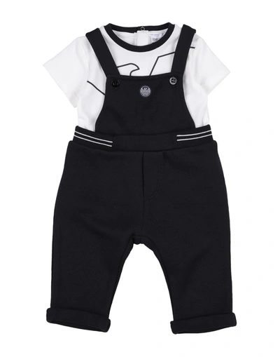 Shop Emporio Armani Newborn Boy Baby Jumpsuits & Overalls Midnight Blue Size 1 Viscose, Cotton