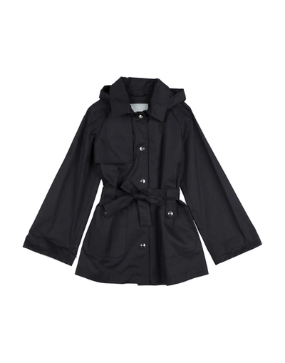 Shop Herno Overcoats In Dark Blue