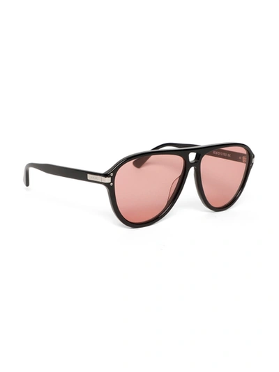 Shop Amiri Aviator Logo Sunglasses Pink