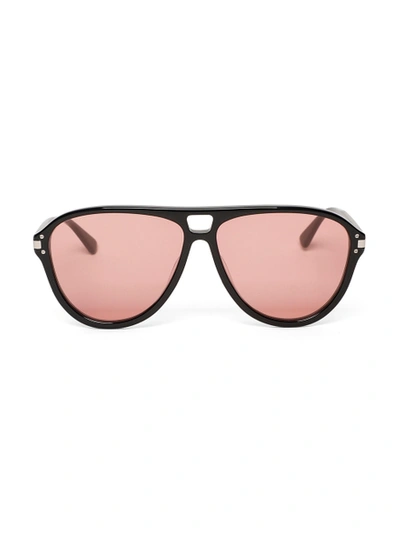 Shop Amiri Aviator Logo Sunglasses Pink
