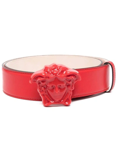 Shop Versace Medusa Buckle Palazzo Belt,