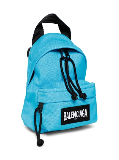 Shop Balenciaga Mini Backpack, Cyclades Blue