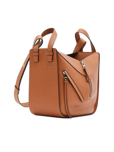 Shop Loewe Small Leather Hammock Bag Tan