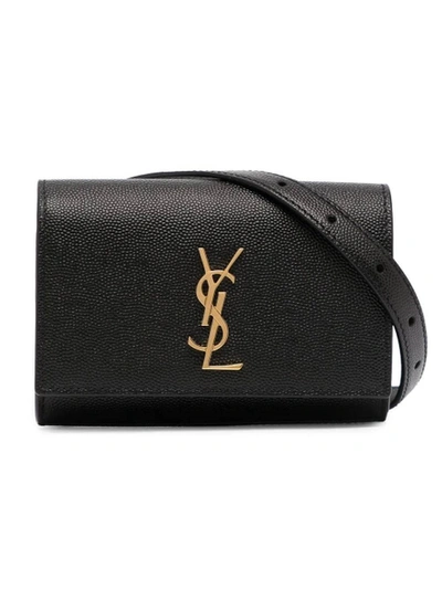Shop Saint Laurent Mini Kate Leather Belt Bag, Black