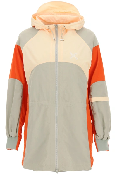 Shop Kenzo Sport Little X Lightweight Parka In Dove Grey (orange)