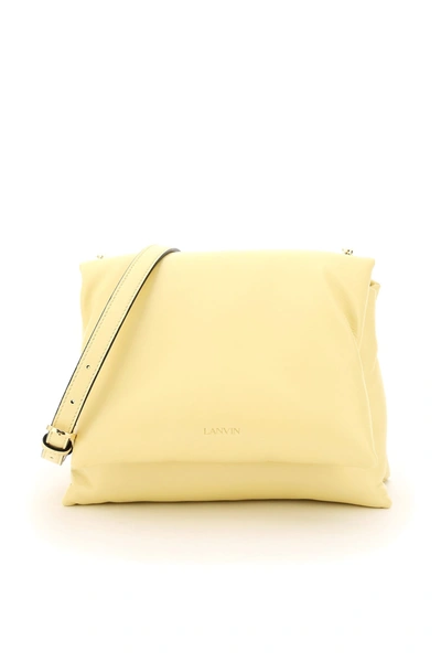 Shop Lanvin Sugar Small Padded Shoulder Bag In Butter (yellow)