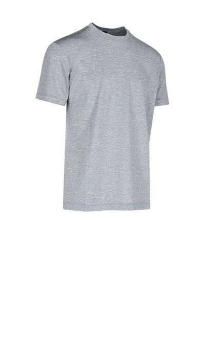 Shop Giorgio Armani Men's Grey Cotton T-shirt