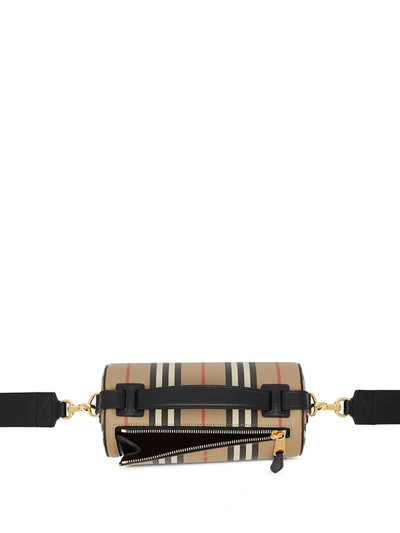 Shop Burberry Barrel Shoulder Bag In Beige