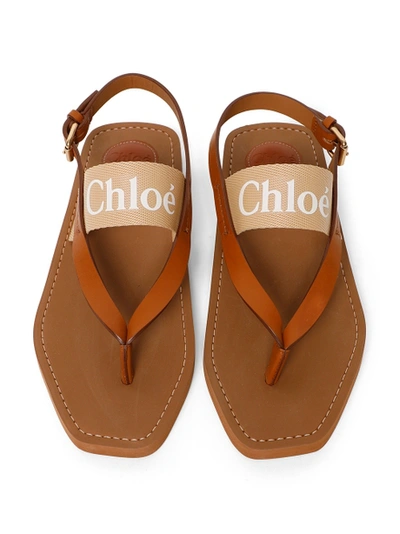 Chloé Woody Thong Slingback Sandal, Soft Tan In 275 Soft Tan 