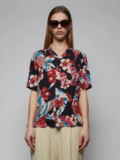 Shop Saint Laurent Hawaiian Floral Shirt
