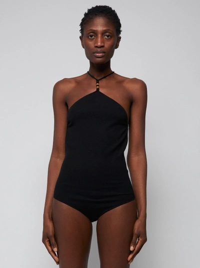 Shop Bottega Veneta Halter Bodysuit