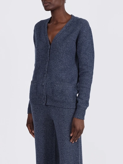 Shop Alexandra Golovanoff Navy Thérèse Cardigan