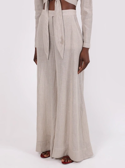 Shop Lisa Marie Fernandez Neutral Wide-leg Pant