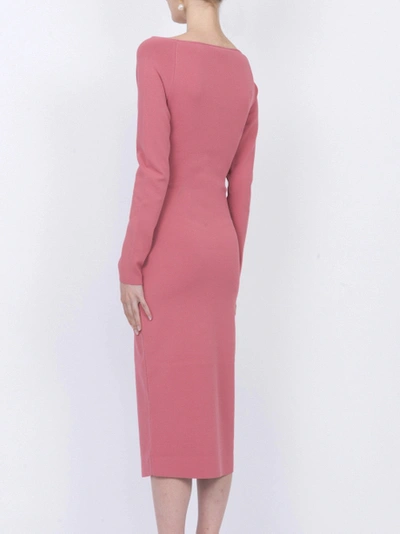Shop Stella Mccartney V-neck Midi Dress Pink