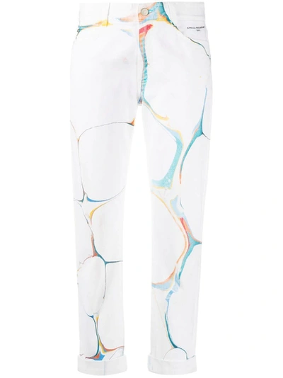 Shop Stella Mccartney White Marble Wash Jeans