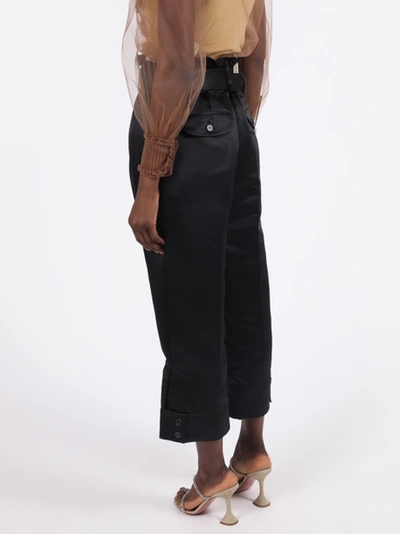 Shop Simone Rocha Black Paper Bag Trousers