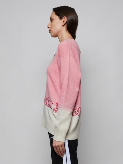 Shop Palm Angels Dip Dye Cashmere Sweater