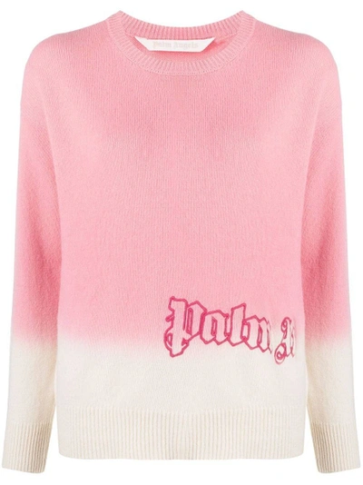 Shop Palm Angels Dip Dye Cashmere Sweater