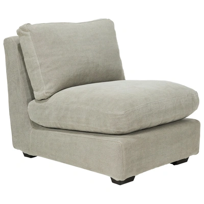Shop Oka Savile Armless Sectional Chair Slip Cover - Washed Gray