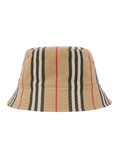Shop Burberry Archive Stripe Print Bucket Hat, Beige