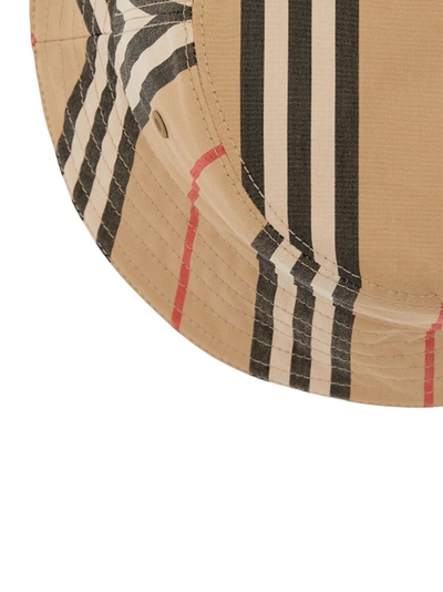 Shop Burberry Archive Stripe Print Bucket Hat, Beige