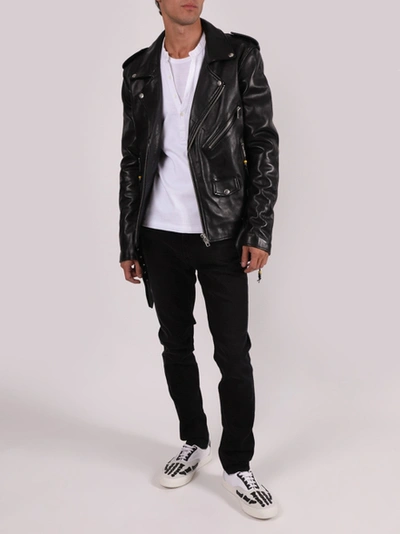 Shop Blk Dnm Leather Jacket 5, Black
